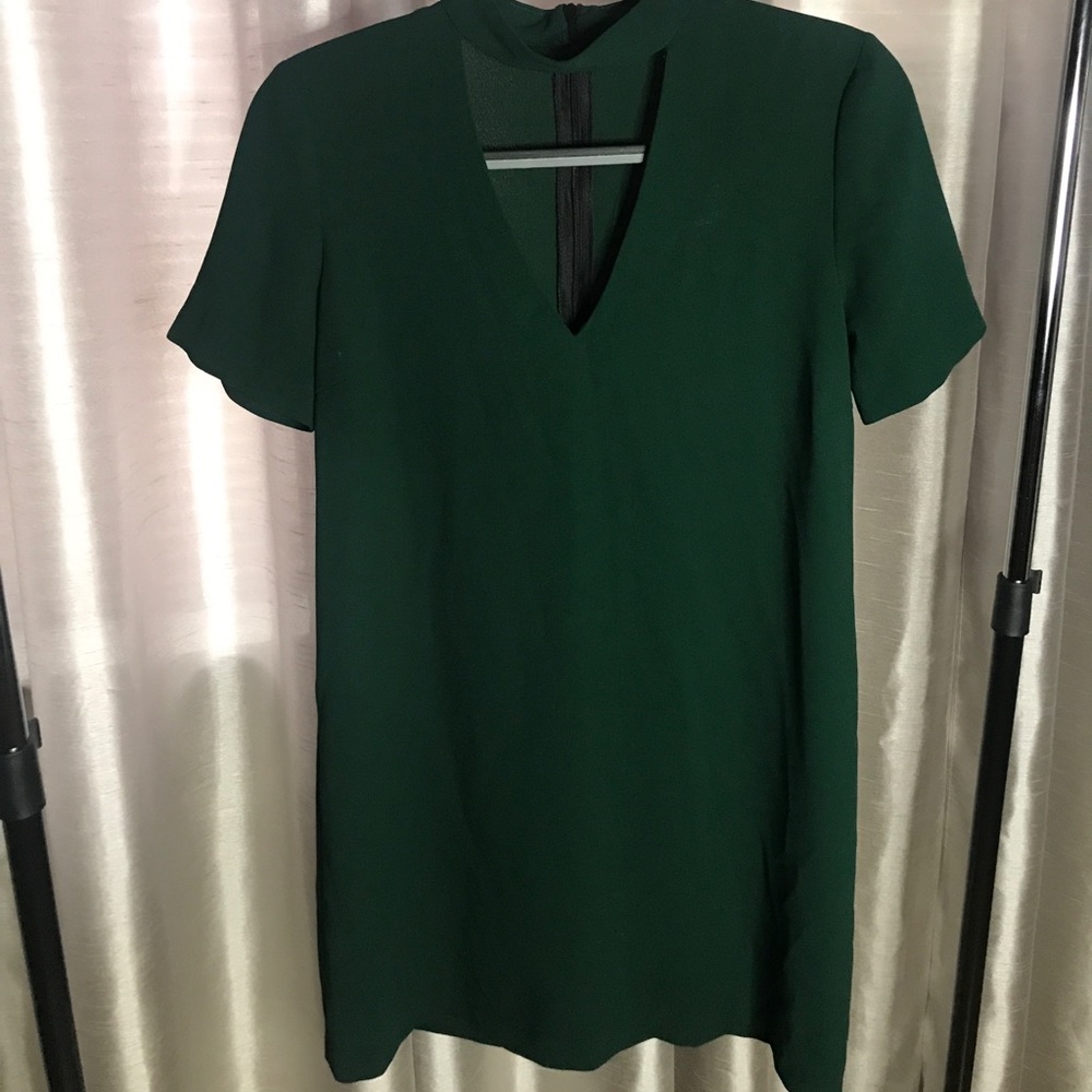 Green peek a boo dress